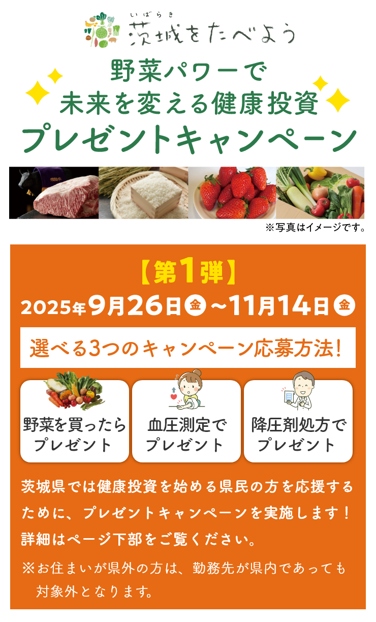 いばベジスタイル｜いばべじすたいる｜イバベジスタイル｜野菜パワーで未来を変える健康投資プレゼントキャンペーン