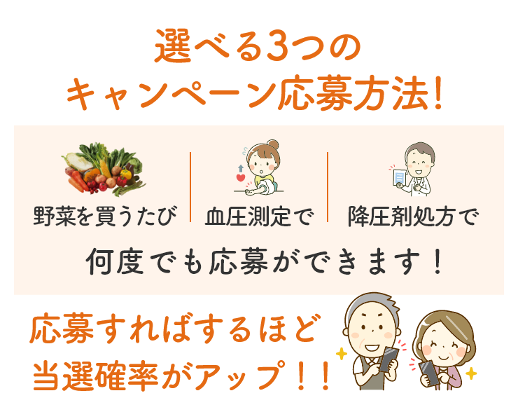 選べる3つのキャンペーン応募方法